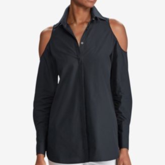 dkny cold shoulder top